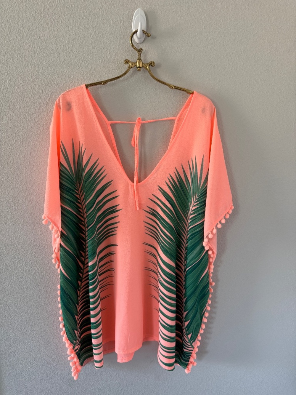 Xhilaration coral patterned bathing suit cover